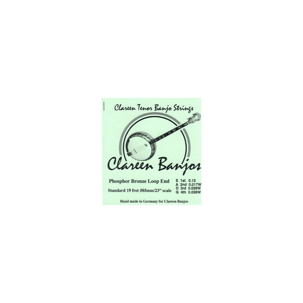 Clareen Tenor Banjo Strings PB Loop End Standard 19 Fret