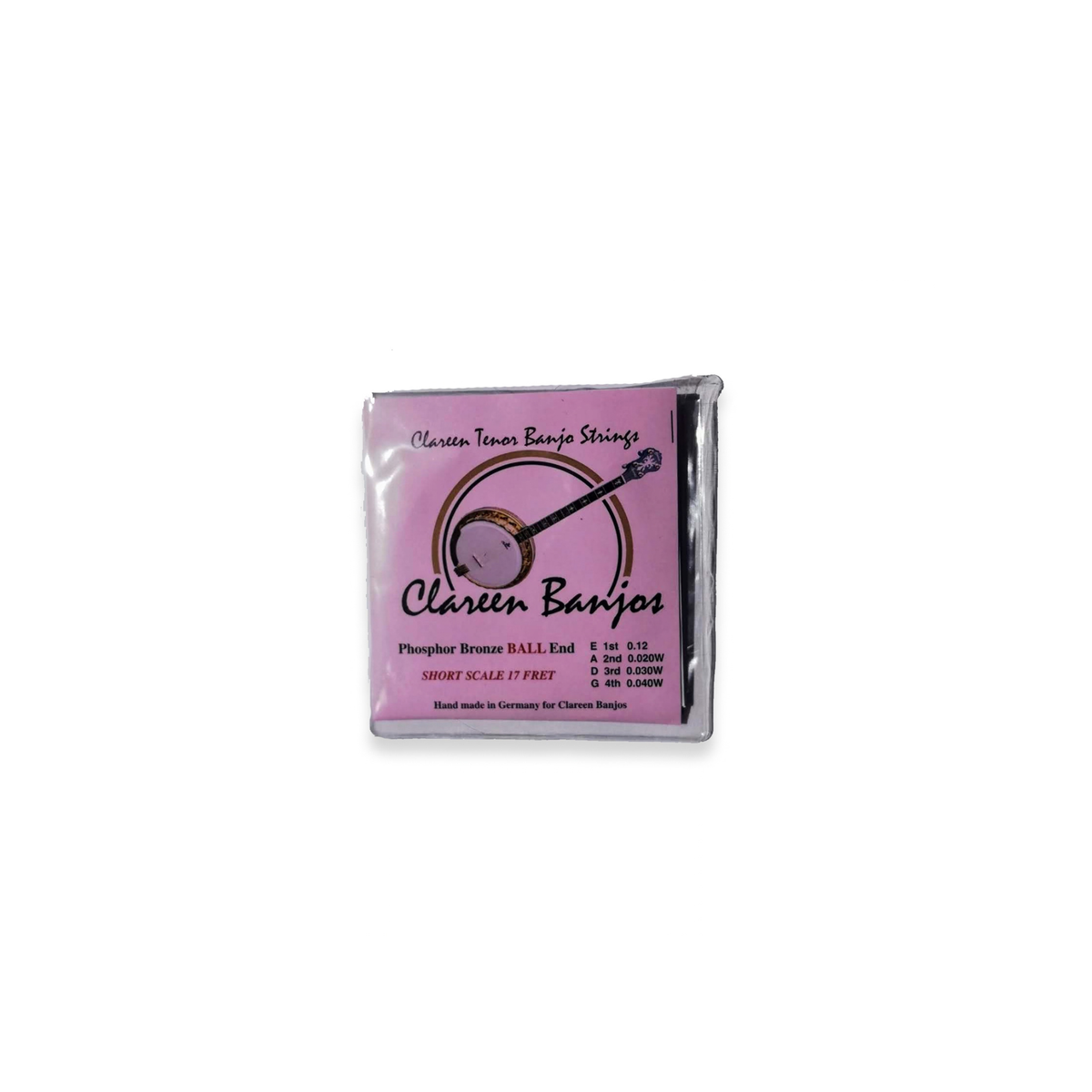 Clareen Tenor Banjo Strings Phosphor Bronze Ball End Short Scale 17 Fret