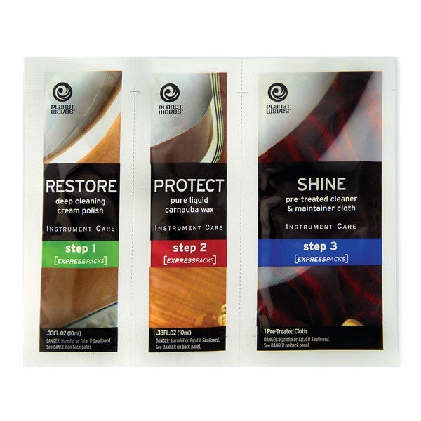 Planet Waves Guitar Polish PW-PK Restore, Protect, Shine, Express Pack