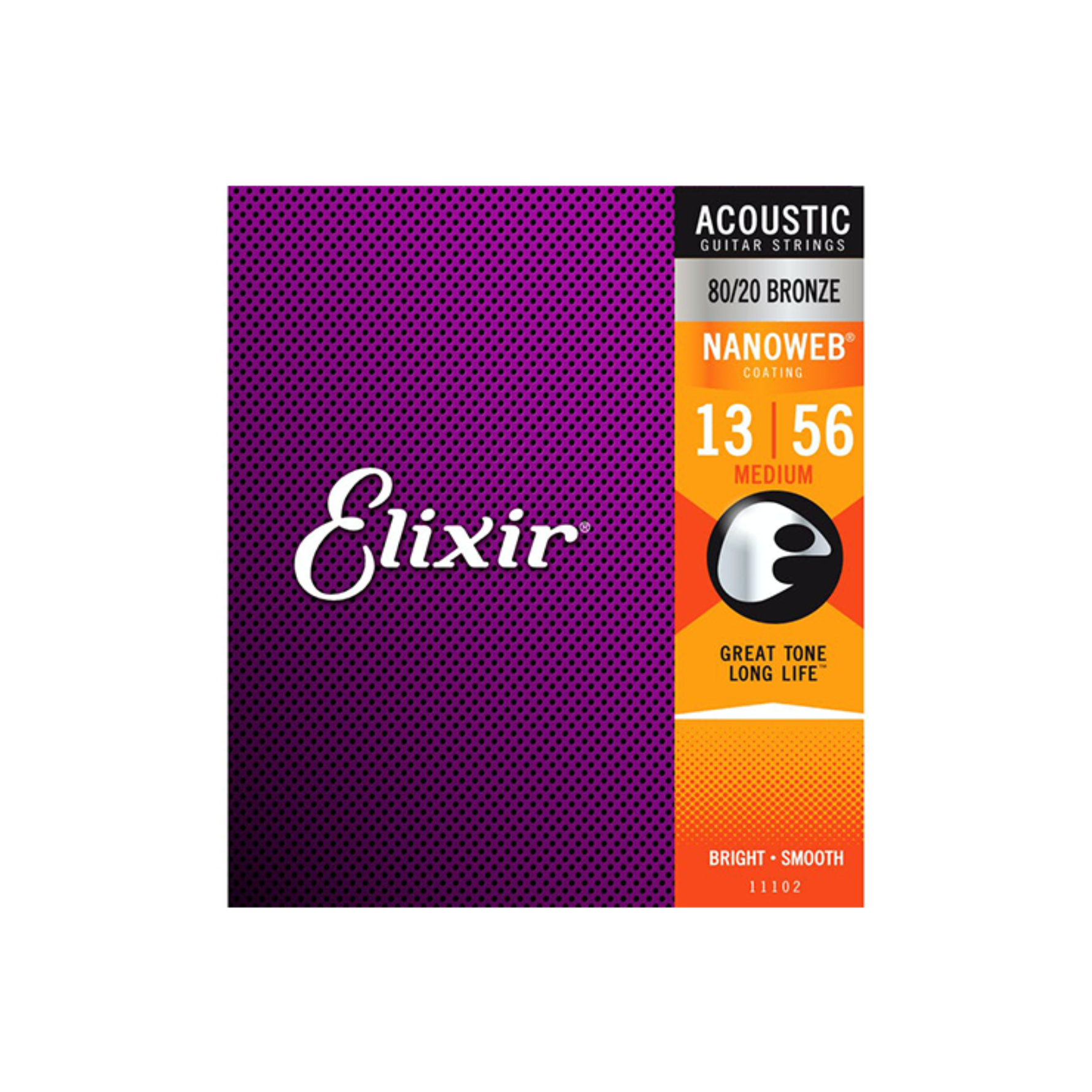 Elixir Acoustic Phosphor Bronze Nanoweb, Medium 13-56