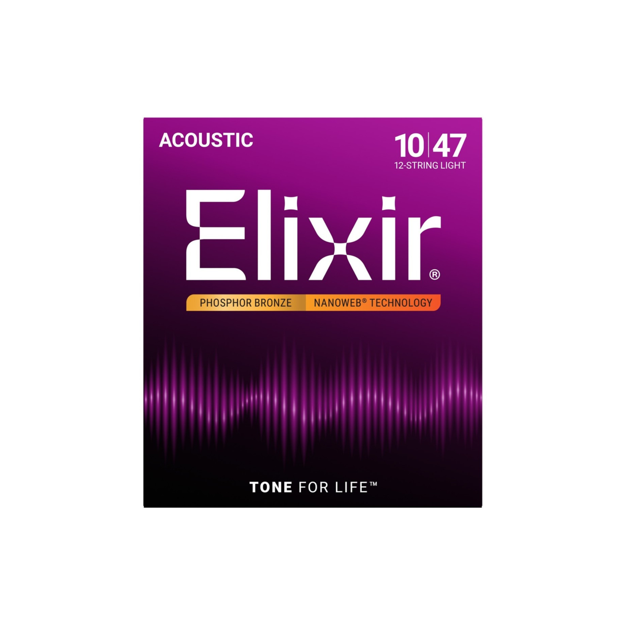 Elixir Acoustic Phosphor Bronze Nanoweb, Extra Light 10-47