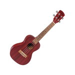 Laka Sapele Series Soprano Ukulele & Bag - Rustic Red